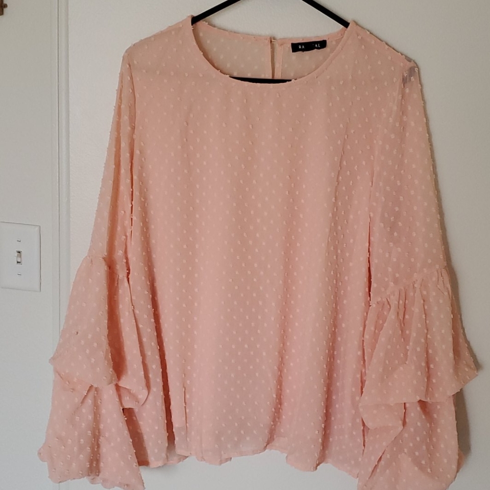 Blush colored blouse (runs small)